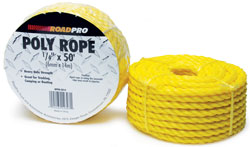 .25" x 50' Yellow Polyurethane Rope